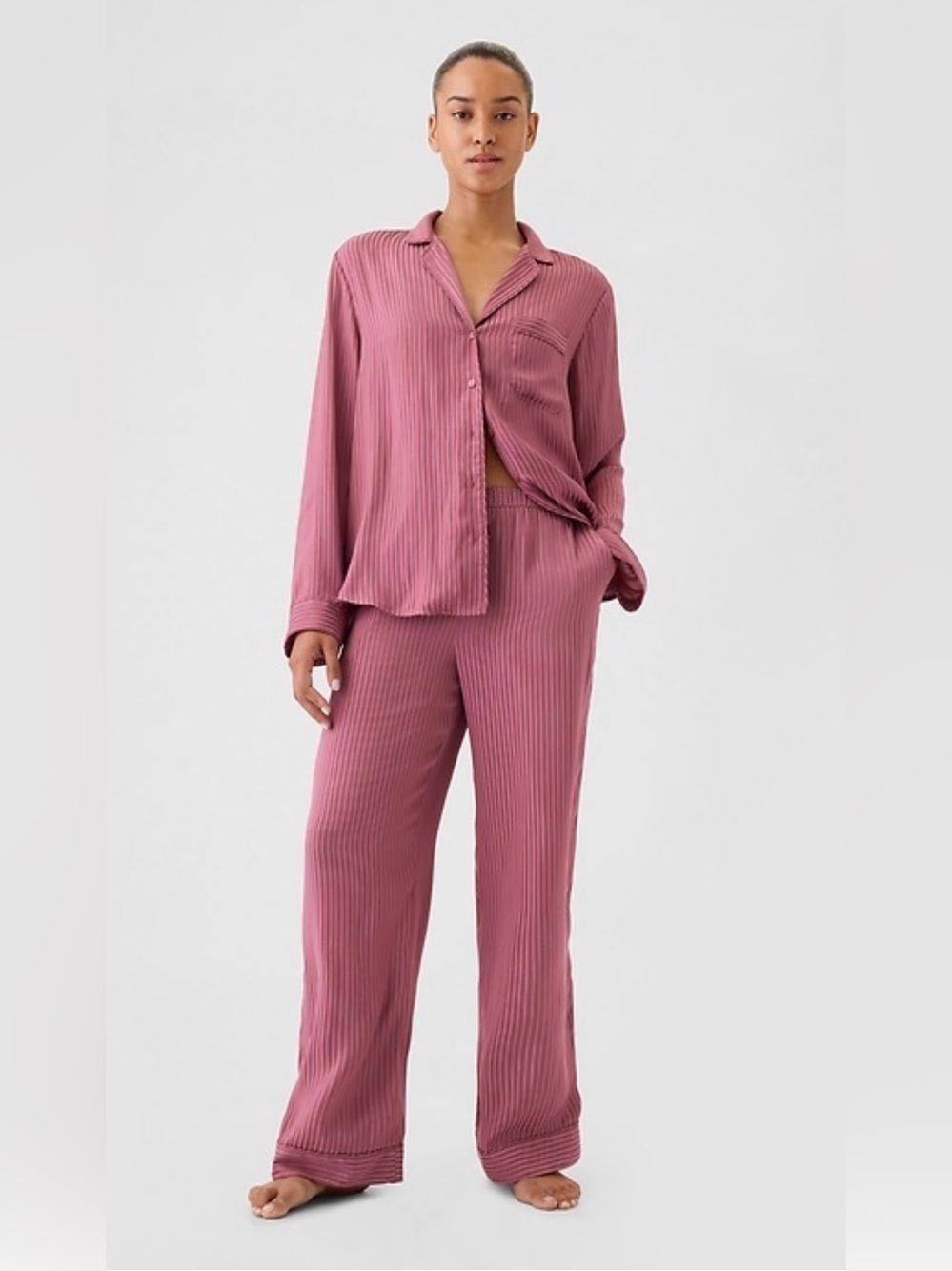 NWT GAP BODY SUPER SOFT SATIN PJ’s. NOTE THE TOP IS XXL BOTTOM IS XL